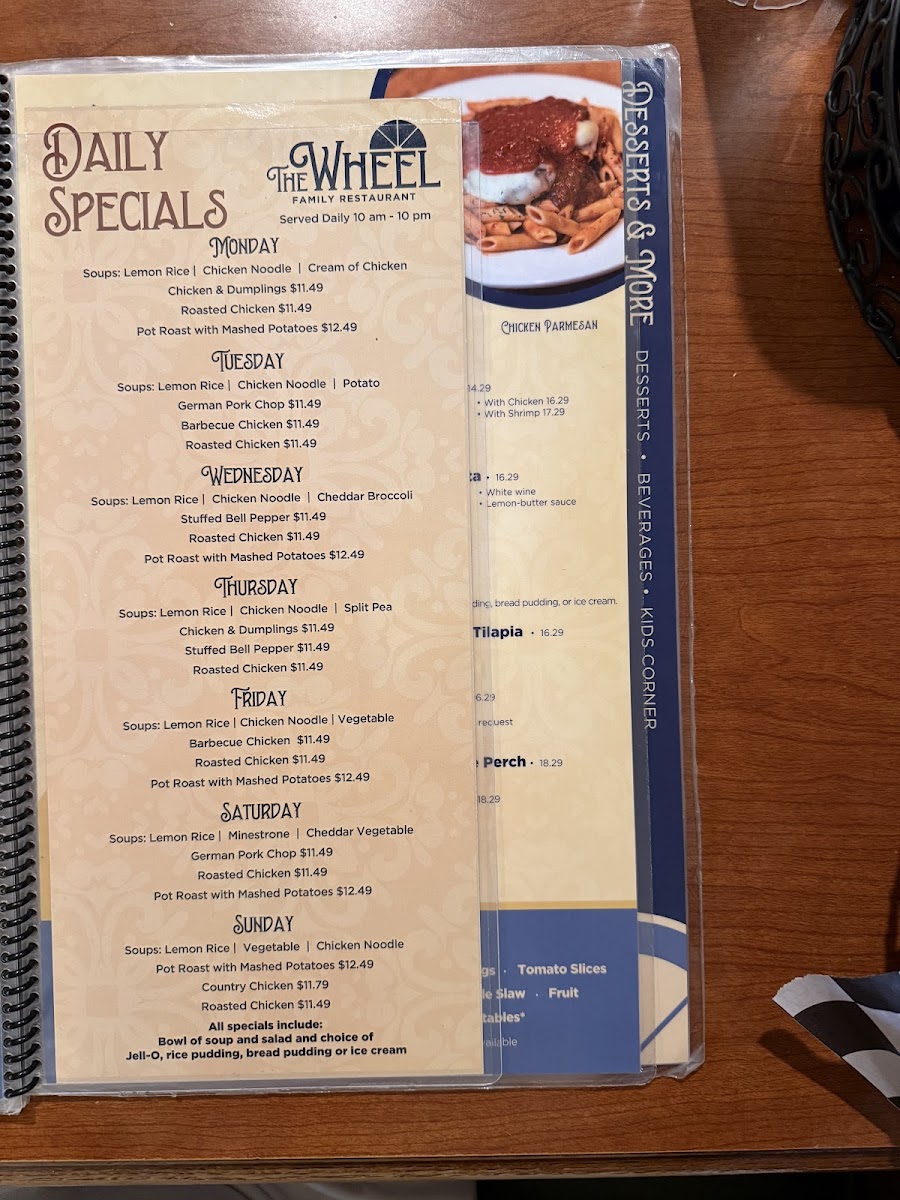 The Wheel Family Restaurant Menu - Image 3